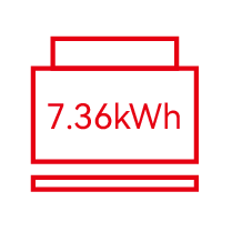 Large-Capacity 7.36kWh Battery for Extended Range